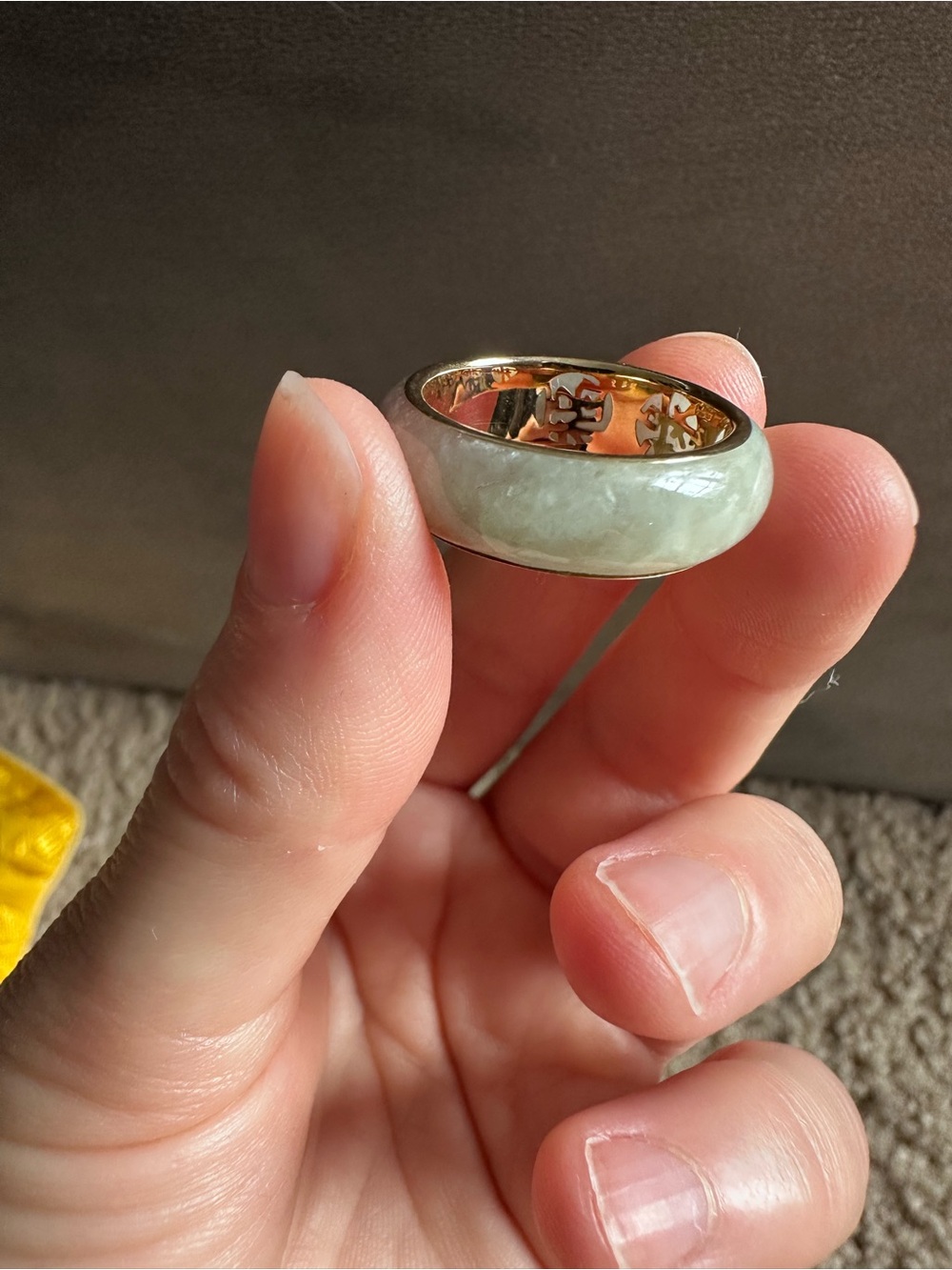 14kt Yellow Gold Jade Ring
